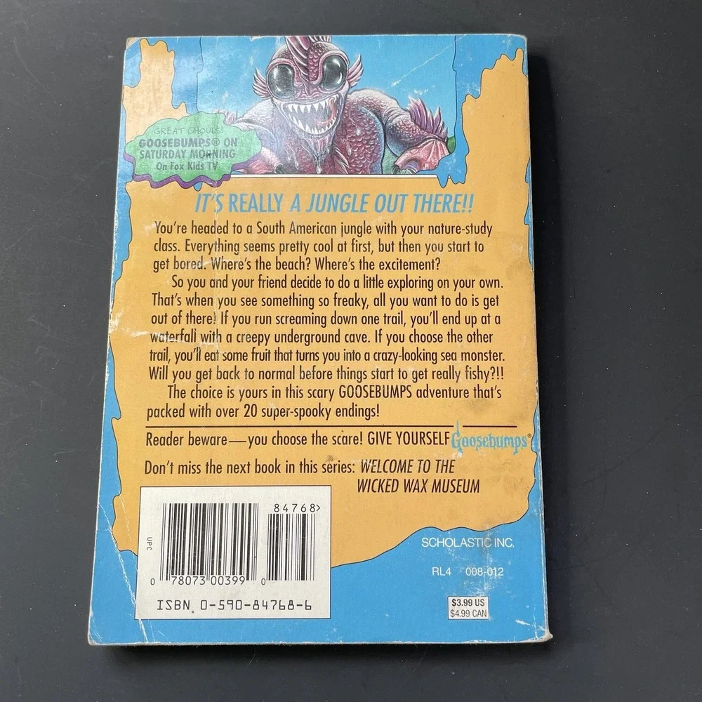 Give Yourself Goosebumps RL Stine #11 Deep In the Jungle of Doom Holographic 90s
